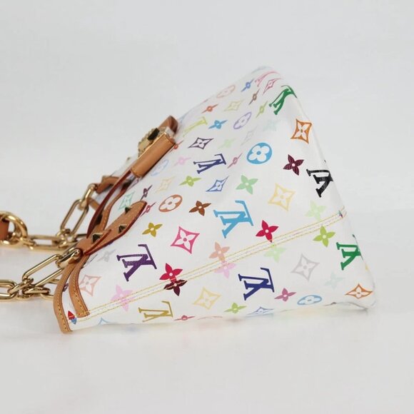 LOUIS VUITTON Monogram Multicolor Annie GM Tote Bag White M40303 LV Auth 123525V - Picture 7 of 15